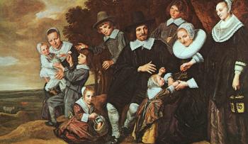 Frans Hals : A Family Group in a Landscape